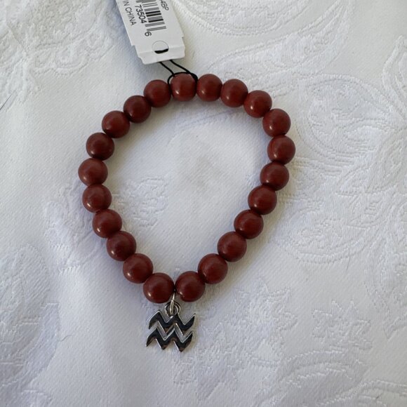 Madison Tyler Dark Orange Stretch Stackable Beaded Bracelet NWT - Picture 7 of 7